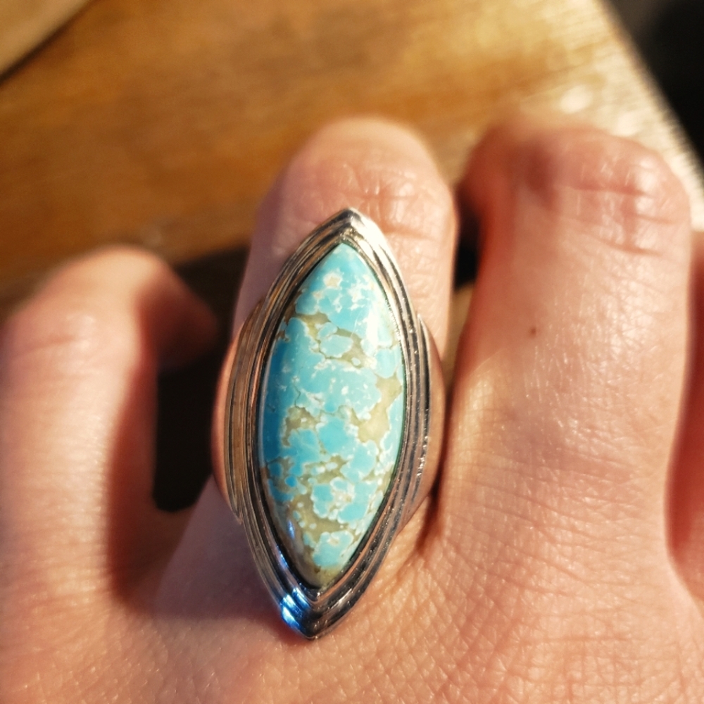 Vintage Sterling Silver Turquoise Ring
